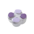 Portable Clover 4-Compartment Formula Canister, One-Touch Lid Airtight Leak-Proof, Infant Travel Milk Powder Dispenser.