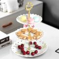 3-Tier Cupcake Stand Fruit Plate Holder Desserts Snack Candy Buffet Stand Tower for Christmas Wedding Party Cake Dessert Tray.