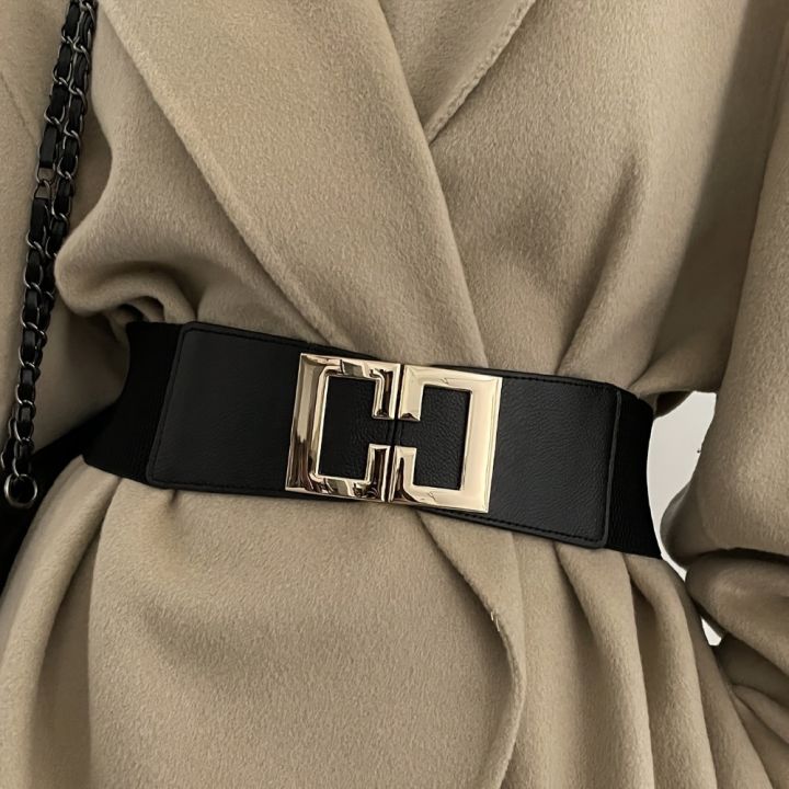 Fashion%20Geometric%20Buckle%20Wide%20Belt%20Black%20Casual%20Elastic%20Belt%20Elegant%20Dress%20Coat%20Belt%20Women%20-%20Image%205