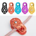 Rescuing Lifting Fixed Side Pulley Arborist Rock Climbing Gear Zip Line Fast Speed Cable Trolley Heavy Duty Rope Pulley. 