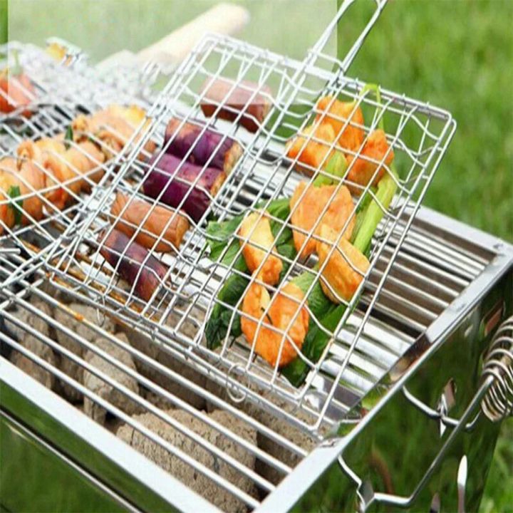 304%20Stainless%20Steel%20Foldable%20BBQ%20Grill%20Basket%20Non-stick%20Wire%20Mesh%20for%20Fish%20Vegetables%20Outdoor%20Camping%20Party%20Travel%20-%20Image%205