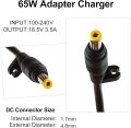 HP Yellow Pin 65W Laptop Charger. 