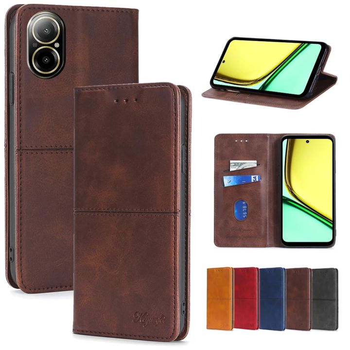 Logo%20embossed%20Book%20Style%20Cover%20for%20Realme%20C65%20C67%20C55%20C53%20C51%20C35%20C33%20C31%20C30%20C21Y%20C25Y%20C25%20C21%20Magnetic%20Leather%20Flip%20Case%20-%20Image%203