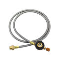 Outdoor Camping Gas Tank Inflation Connection Pipe Extension Line 1M Flat Gas Tank Connection Extension Line.
