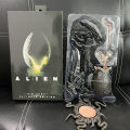 NECA Alien Vs Predator Action Figure Aliens vs Predator Grid Alien Xenomorph Translucent Model Toys 2pcs Desktop Collection Gift. 
