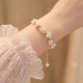 Elegant Cat's Paw Pearl Beaded Bracelet for Girls & Women Fashion Jewelry Cute Charm Bracelet. 