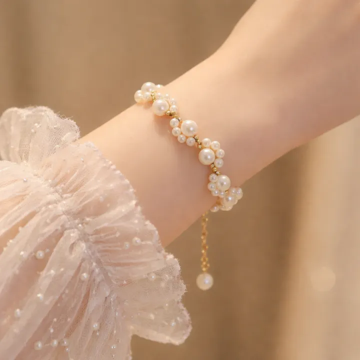 Elegant%20Cat's%20Paw%20Pearl%20Beaded%20Bracelet%20for%20Girls%20&%20Women%20Fashion%20Jewelry%20Cute%20Charm%20Bracelet%20-%20Image%204