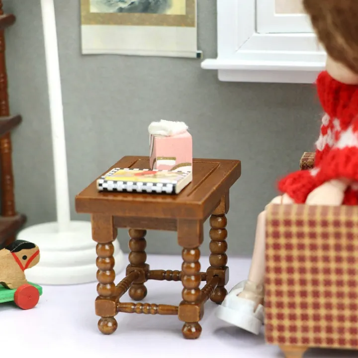 1:12%20Dollhouse%20Miniature%20Round%20Table%20Tea%20Table%20Doll%20Home%20Coffee%20Table%20Furniture%20Decor%20Toy%20Micro%20Scene%20Construction%20Props%20-%20Image%203