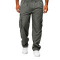 Men's Men's loose straight leg fashion casual Men's fashion casual multi-pocket loose straight leg overalls Outdoor pants men's. 