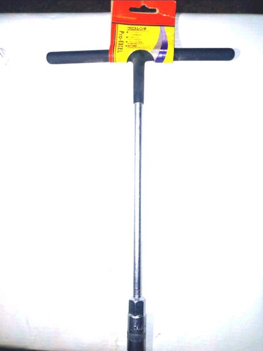 Hex socket hole rubber coated T bar wrench spanner -12mm