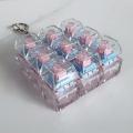 NEW 1/2/3/4/9 Key Keyboard  Toys Crystal Keycap Keychain Stress Relief Fingertip Gadget Decompression Toys Clicker  Toy. 