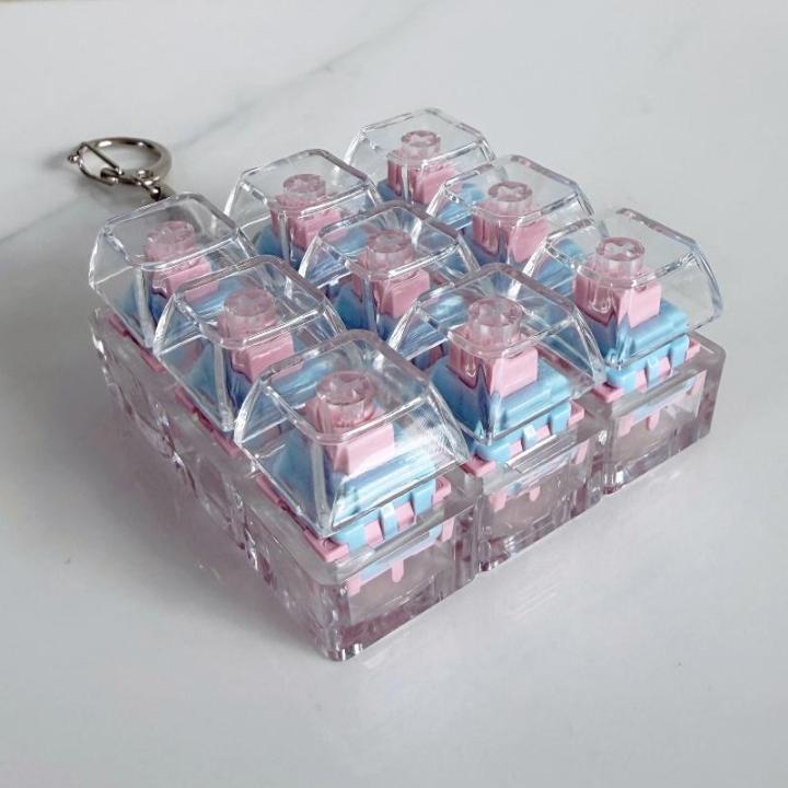 NEW%201/2/3/4/9%20Key%20Keyboard%20%20Toys%20Crystal%20Keycap%20Keychain%20Stress%20Relief%20Fingertip%20Gadget%20Decompression%20Toys%20Clicker%20%20Toy%20-%20Image%206
