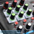 4 Channel Mixer DJ Mixing Console with Bluetooth 48V Phantom Power Monitor Karaoke System USB Mixer Audio. 