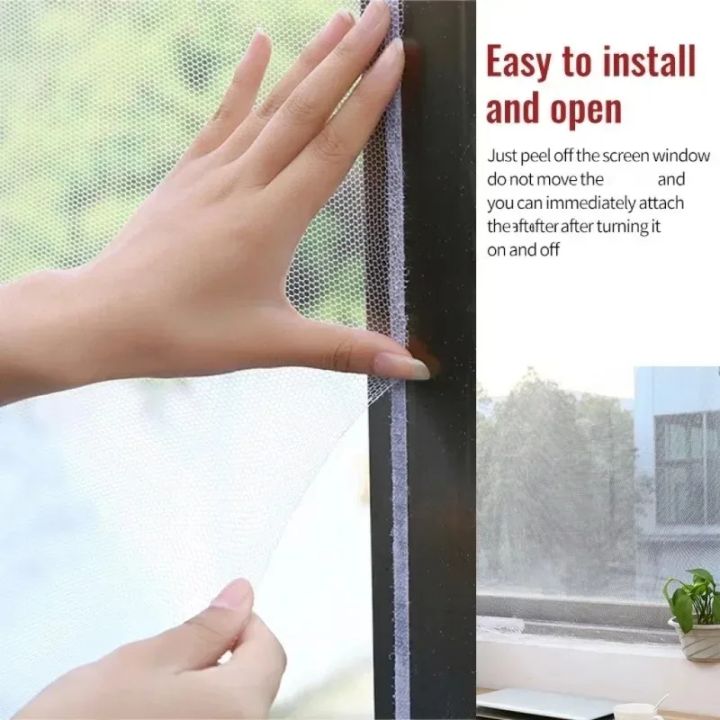 Summer%20Self-adhesive%20Thickened%20Mosquito%20Proof%20Window%20Screen%20Mesh%20Easy%20DIY%20with%20Velcro%20Polyester%20Household%20Indoor%20Protective%20Net%20-%20Image%206