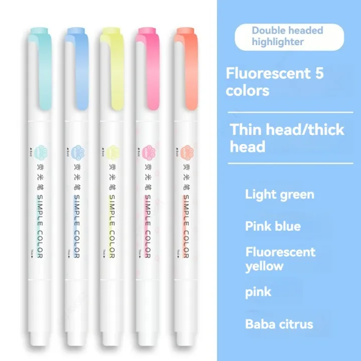 5PCS%20Highlighter%20Pen%20Set%20Multiple%20series%20available%20Double%20Headed%20Colored%20Fluorescent%20Pen%20Student%20Stationery%20Supplies%20-%20Image%207
