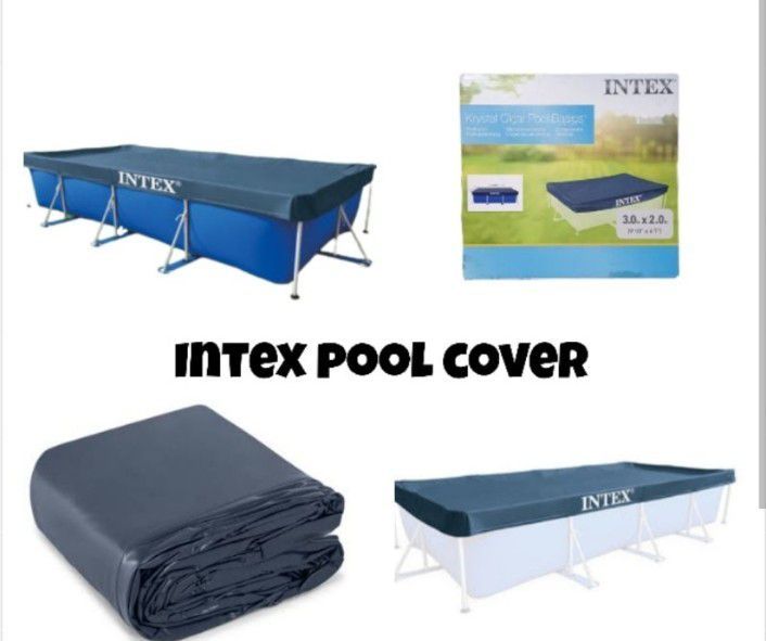 Intex Pool Cover 10Feet Metal Frame Rectangular Pool