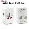 5YOA Power Socket Charging Port Universal Worldwide Travel Wall Charger AC Power AU UK US EU Plug Adapter Adaptor Option 2 USB. 