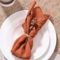 6pcs, Cotton Cloth Napkins 32x32cm, Handmade Cloth Solid Color Napkins, Delicate Handmade Cloth Napkins For Dinners, Parties. 