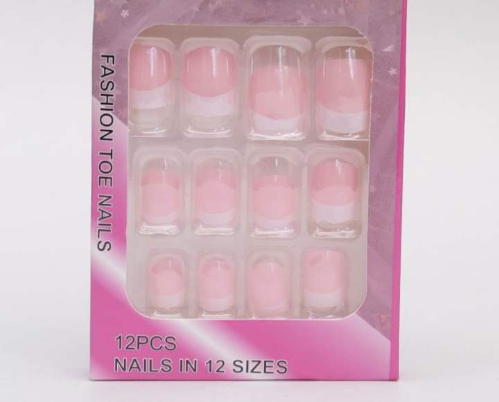 Beautiful%2012%20Pieces%20Fake%20Foot%20Nails%20With%20Glue%20For%20Parlor%20use%20(Press%20On%20Toe%20Nail%20With%20Glue%20For%20Women%20-%20Image%205