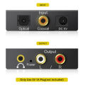 PROZOR DAC Digital to Analog Converter Optical Coaxial Fiber SPDIF to RCA 3.5mm Jack Audio Adapter With Optical Cable Adapter. 