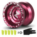 Professional Yo Yo Ball Aluminum Alloy Responsive YoYo with Unresponsive Bearing for Professionals Beginners. 