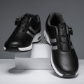 New Men's Fashion Casual Sports Shoes, Comfortable Hovershoe Sole, Outdoor Leisure Walking Cycling, Golf Shoes, Black and White.