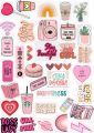 pink theme stickers uncut sticker sheet best for jounaling laptop phonecover customize your own sticker sheet. 