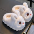 New Winter Cute Big eyed Rabbit Children's Waterproof Warm Non-slip Fluffy Slippers For Girls Boys Kids Indoor Home Cotton Shoes. 