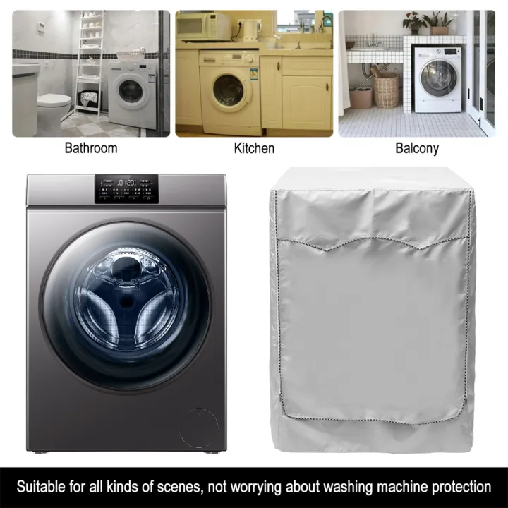 1PC%20Waterproof%20Dustproof%20sun%20protection%20dryer%20Cover%20Household%20Protective%20cover%20Washing%20machine%20cover%20Laundry%20Silver%20Coated%20Cover%20-%20Image%204