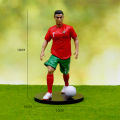 6pcs New Football Star FIFA C.Ronaldo  Messi Mbappe Model Dolls Cartoon Cute Action Figure Car Accessories Football Fans Gifts. 