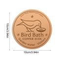 Bird Copper Cleaning Disk Triple-Point Support Purifier Disc Bird Bath Copper Disk Feeder Accessories For Garden Yard Water Bowl. 