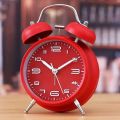 Mute Alarm Clock Large Bell Metal Alarm Clocks Child Bedside Table Clock Wake UP LED Light Home Decoration Gift for Kids Friends.