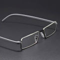 May Flower Metal Anti-Blue Light Reading Glasses Men Half Frame Prescription Eyeglasses Male TR90 Eyewear With Case óculos +1.75. 