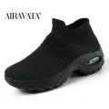 Women's Casual Shoes Chunky Sneakers Platform Walking Shoes Fashion Knited Casual Loafers Size 35-42. 