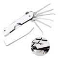 Compact Lock Picking Set Key Replacement Versatile Automotive Pick Hook Convenient 6 In 1 Mini Hooks Remover Kit Car Repair Tool.