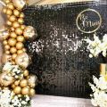 4 Pack Party Glitter Foil Curtain Backdrop Decorations Silver Rose Gold Party Curtain for Birthday Wedding Party Background.