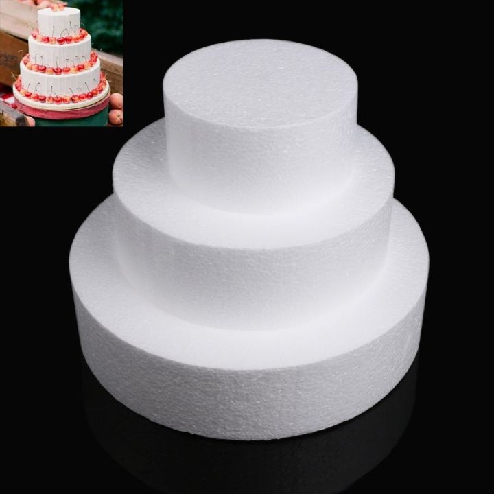 Round Styrofoam Foam Cake Dummy Moing Sugarcraft Flower Wedding Decor
