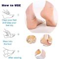 Silicone Gel Heel Pad Socks For Heel Swelling Pain Relief Dry Hard Cracked Heels Repair Cream Foot Care Ankle Support Cushion - For Men And Women Set Of 2. 