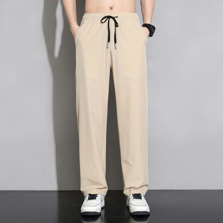 Becoolman%20-4%20colors%20men's%20ice%20fiber%20sports%20pants%20light%20and%20breathable%20elastic%20waist%20casual%20sports%20straight%20pants%20feet%20compression%20pants%20-%20Image%202