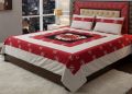 Embroidered Patch Work King Size BedSheet - High Quality - Cotton Double Bedsheet Embroided by Dazzling point. 