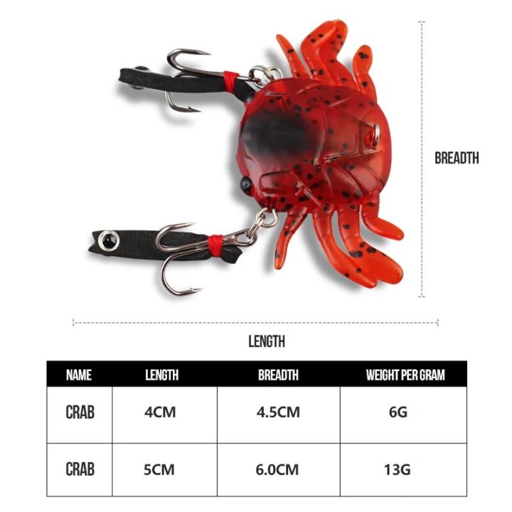 TAIYU%20Bionic%20Crab%20Fishing%20Lure%206g%2013g%20Silicone%20Soft%20Bait%20Fake%20Baits%20For%20Squid%20Octopus%20Fishing%20Jig%20Head%20Lures%20Sea%20Fishing%20Tackle%20-%20Image%206