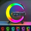Smart sound machine g63 4 in  1 bluetooth speaker Alarm clock wireless charger home stereo  LoudpeakerRGB night light. 