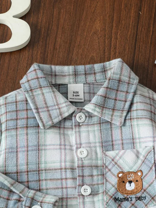 Baby's%20Boys%20Long%20Sleeve%20Blouse%20Coat%20Jacket%20Outwear%202025%20Spring%20Autumn%20Plaid%20Shirts%20With%20Pocket%20Children's%20Clothes%20For%201-3Y%20-%20Image%203