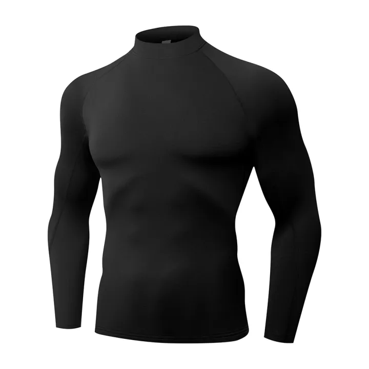Men's%20High%20neck%20Long%20Sleeve%20Compression%20Shirts%20Cool%20Dry%20Sun%20Protection%20Sports%20Tights%20Undershirts%20Running%20Gym%20Tops%20-%20Image%207