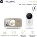 Motorola Baby Monitor - VM483 Video Baby Monitor with Camera, 1000ft Range 2.4 GHz Wireless 2.8" Color Screen, 2-Way Audio, Manual Pan/Tilt, Digital Zoom, Sound Level Light, Room Temp, Night Vision. 