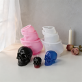 3D Skull Head Candle Silicone Mold DIY Horror Theme Epoxy Resin Craft Skeleton Shape Festive Halloween Decorations Creative . 