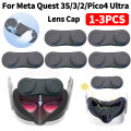 VR Lens Cover Anti-Scratch Lens Protective Cover Lens Cap Replacement for Meta Quest 3S/3/2/Pico4 Ultra VR Accessories.