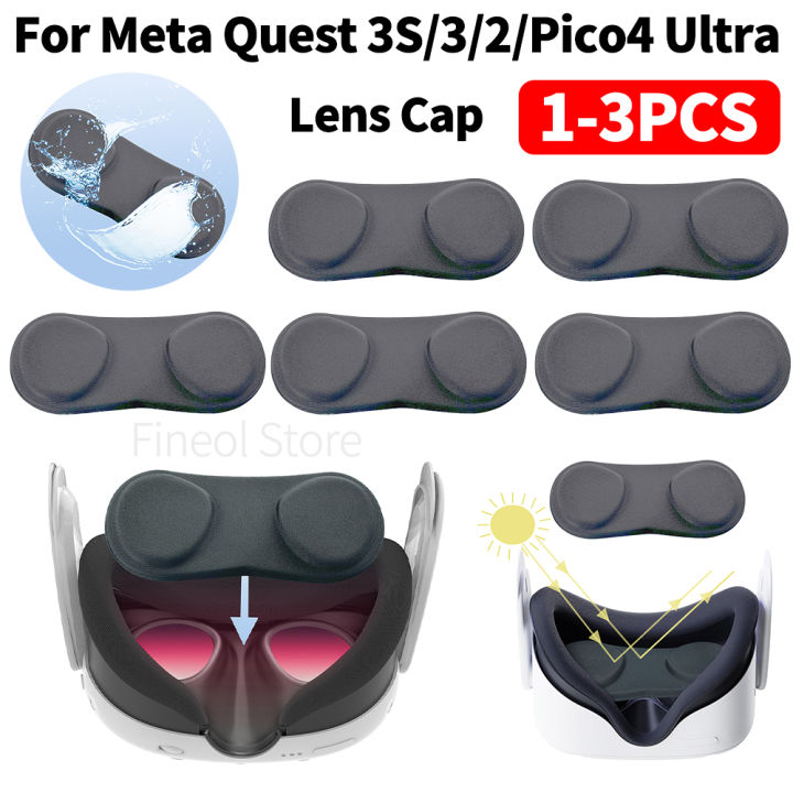VR Lens Cover Anti-Scratch Lens Protective Cover Lens Cap Replacement for Meta Quest 3S/3/2/Pico4 Ultra VR Accessories