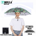 Portable Rain Umbrella Hat Army Green Foldable Outdoor Pesca Sun Shade Waterproof Camping Fishing Headwear Cap Beach Head Hats.