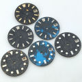 28.5mm NH35 Dial Carbon Fiber Dial Blue Luminous No Logo High Quality NH35 Watch Dial Fit NH35/36/38/39/70 Movements Watch Parts. 